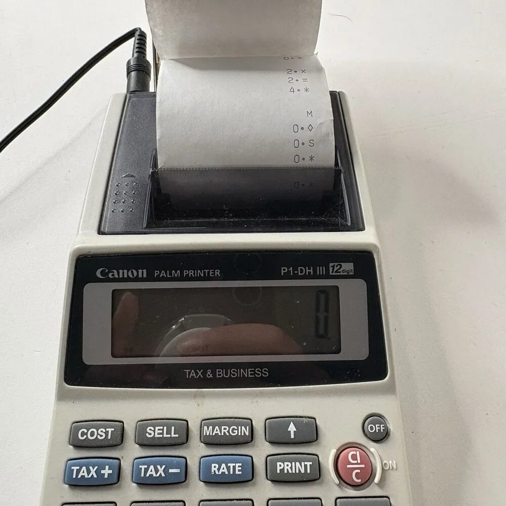 Vintage Canon P1-DH III Palm Printer Tax & Business Tested Working